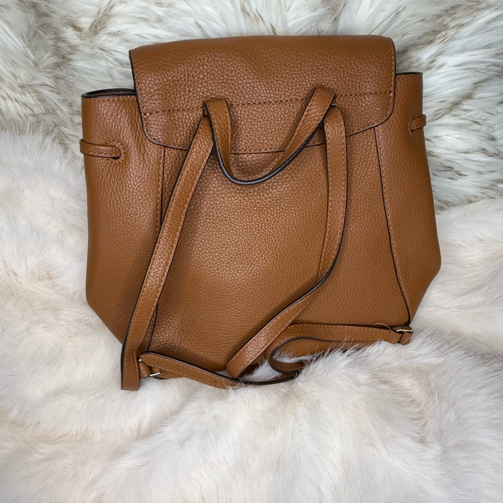 Kate Spade Warm Gingerbread Leila Medium Flap Backpack - Picture 2 of 3
